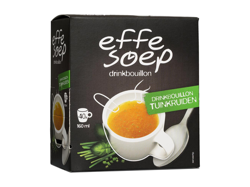 [TIM-ES00012] Soep Effe Soep drinkbouillon tuinkruiden 160ml (40)