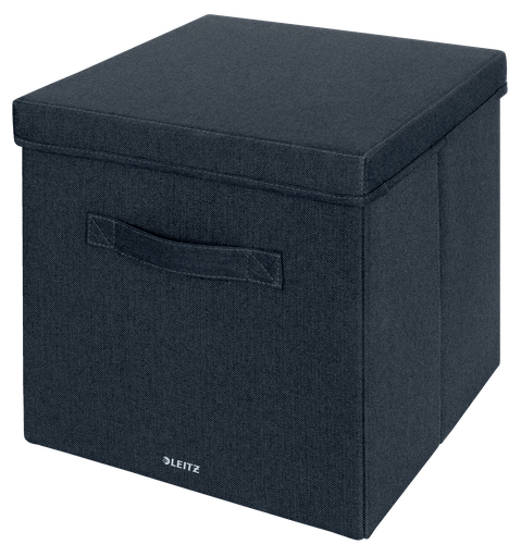 [ESS-61450089] Opbergdoos Leitz van stof met deksel L 33x32,5x38cm grijs (2)
