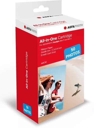 [TIM-4300938] Vulling voor fotoprinter AgfaPhoto Realipix Mini P cartridge en 50vel fotopapier