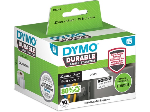 [DYM-2112289] Dymo LW etiket duurzaam 57x32mm (800)