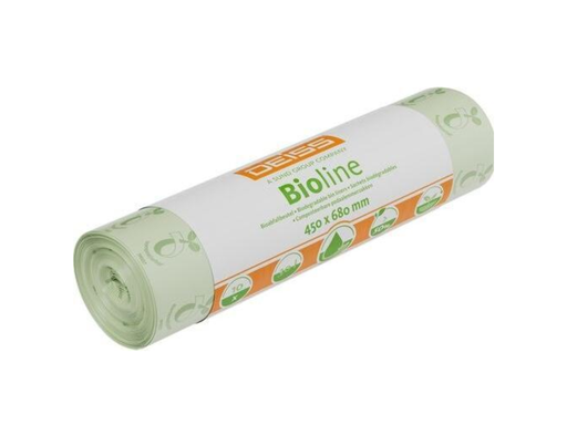 [OND-OVUILBIO01] Composteerbare vuilniszakken Deiss 45x68cm 30L 18µ groen (10)