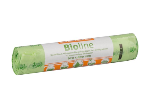 [OND-OVUILBIO02] Composteerbare vuilniszakken Deiss 62x80cm 60L 18µ groen (10)