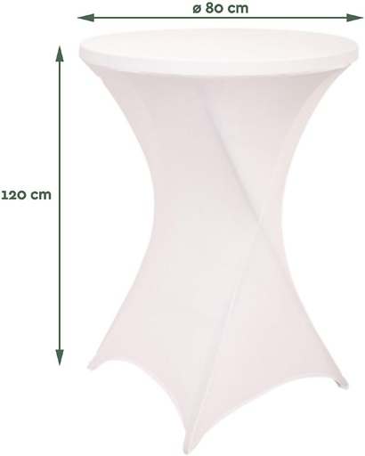 [TIM-8712607] Hoes voor statafel Brasq Ø80cm wit