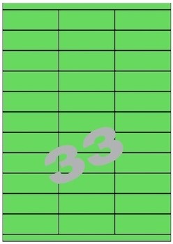 [ETI-ETIK23] Etiketten 33 etik/blad 70x25,4mm groen (200)