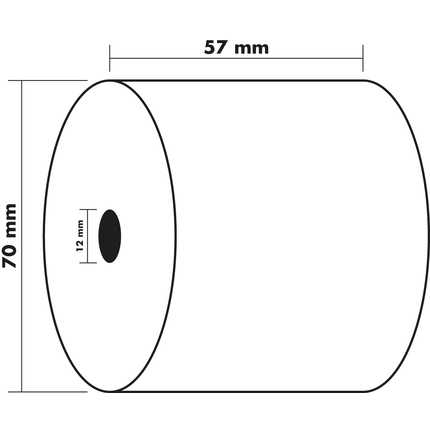 [EXA-5770120V] Papierrol Exacompta 57x70x12 60gr offset extra wit