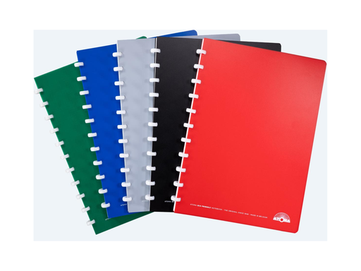 [TIM-A0472] Schrift Atoma Eco PP A4 gelijnd 144blz met kantlijn assorti