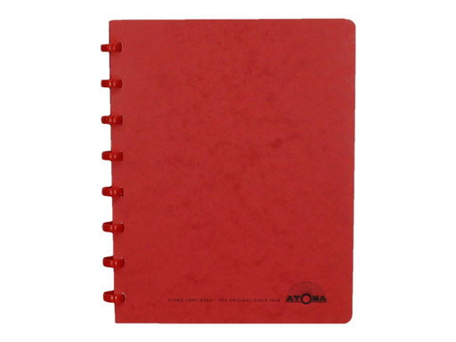 [TIM-A141104] Schrift Atoma karton A5 commercieel geruit 144blz met kantlijn rood