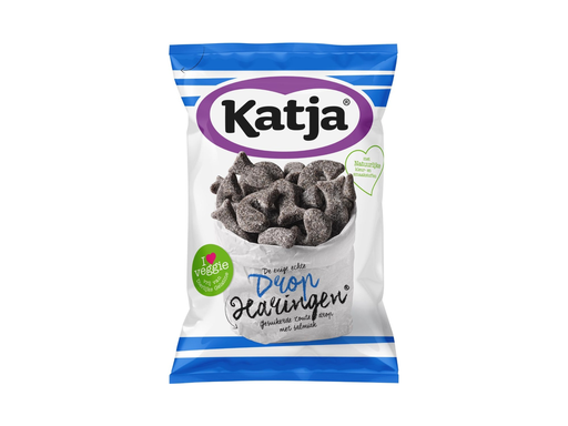 [TIM-37133] Snoep drop Katja Drop Haringen gesuikerde zoute drop met salmiak zak 295g
