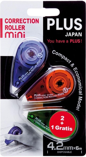 [TIM-493004] Correctieroller mini Plus mini 2+1 gratis assorti (3)
