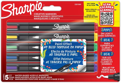 [TIM-2201069] Paintmarker Sharpie basis assorti (5)