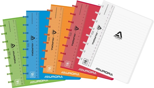 [TIM-3011000] Schrift Adoc Colorlines PP A5 gelijnd 144blz met kantlijn assorti
