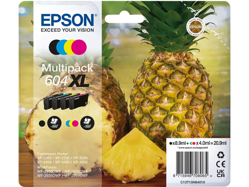[EPS-T10H64] Cartridge Epson Inkjet 604XL 1x500/3x350 pag. CMYK
