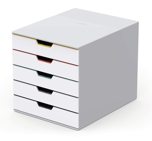 [DUR-762527] Ladenblok Durable Varicolor Mix 5 gesloten laden wit/assorti