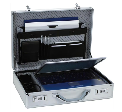 [KAN-45131] Laptopkoffer Alumaxx Kronos zilver aluminium