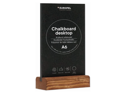 [TIM-356274] Krijtbord Europel A6 houten voet