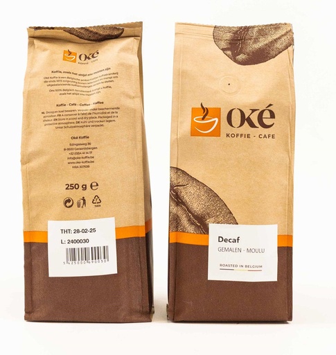 [TIM-607] Koffie Oké Koffie Deca gemalen 250g