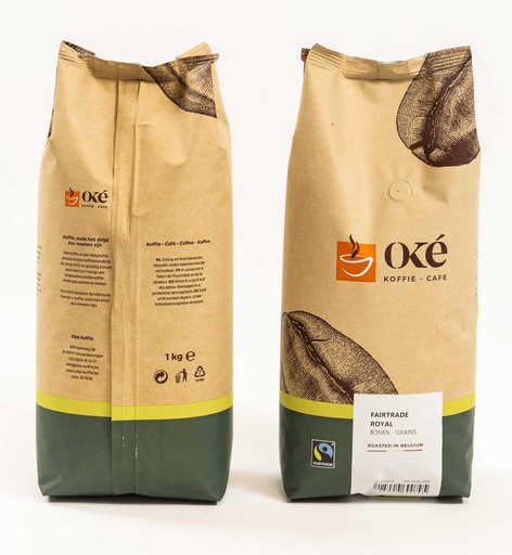 [TIM-762] Koffie Oké Koffie Fairtrade Royal bonen 1kg