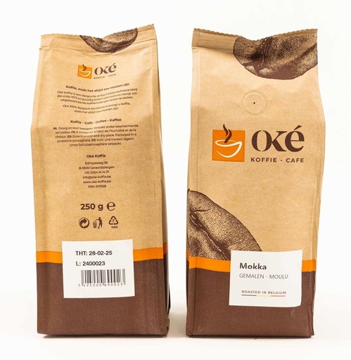 [TIM-606OKE] Koffie Oké Koffie Mokka gemalen 250g