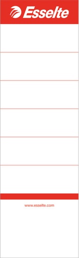 [ESS-850001] Rugetiket Esselte brede rug papier 59x192mm 80gr zelfklevend wit (10)