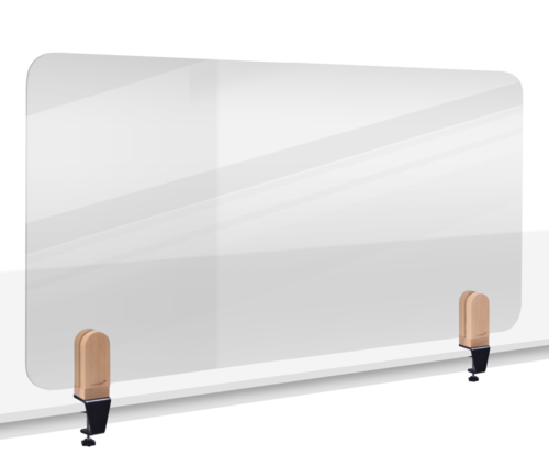 [LM-209711] Bureauscherm met klemmen Legamaster Elements 60x120cm Doorzichtig
