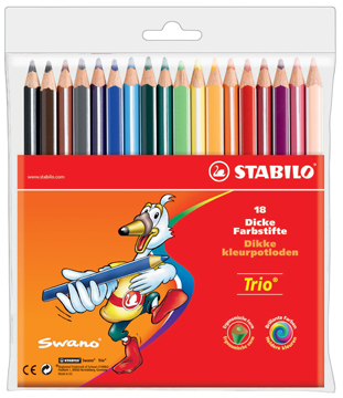 [TIM-203-18] Kleurpotlood Stabilo Trio Thick assorti (18)