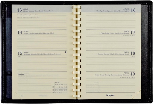[AGE-2051062] Zakagenda Brepols Delta Genova 81x120mm zestalig blauw 2026 1 week/2 pagina's