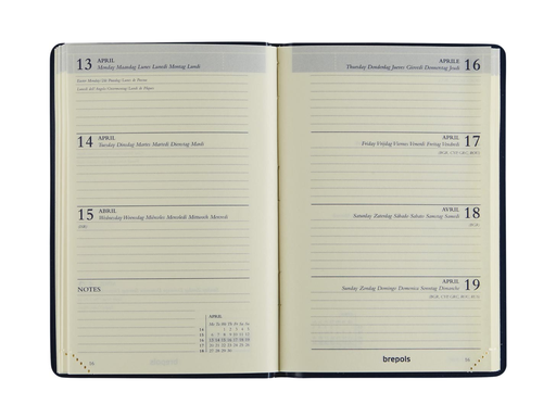 [AGE-2120660] Agenda Brepols Delta Seta 6-talig 2027 blauw