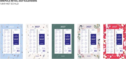 [AGE-8499900] Week omlegkalender op schild Brepols fantasy 2027