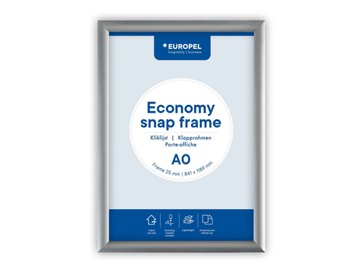 [TIM-355090] Kliklijst Europel Economy A0 rand 25mm zilver