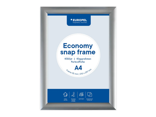 [TIM-355095] Kliklijst Europel Economy A4 rand 25mm zilver