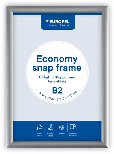 [TIM-355099] Kliklijst Europel Economy B2 rand 25mm zilver