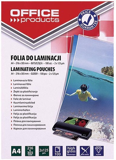 [TIM-2543590] Lamineerhoes Office Products A4 2x125µ (100)