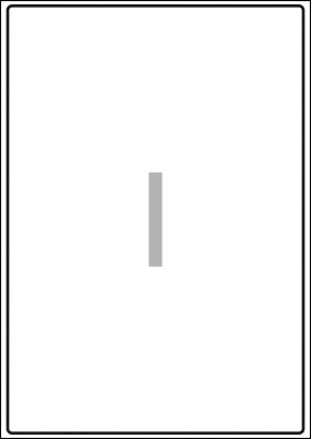 [KAN-DLW1735] Etiket Decadry 199,6x289,1mm 01 etik/bl afgeronde hoeken wit (100)