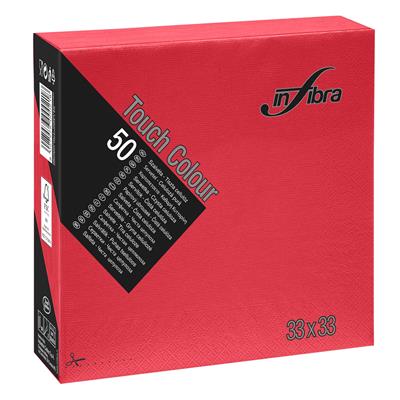 [CAT-O0297] Servet Infibra 33x33cm 2-laags rood (900)