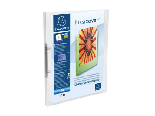 [EXA-54960E] Ringband Exacompta Kreacover Chromaline PP A4 rug 20mm 2 O-ringen 15mm transparant