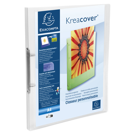 [EXA-54960E] Ringband Exacompta Kreacover Chromaline PP A4 rug 20mm 2 O-ringen 15mm transparant