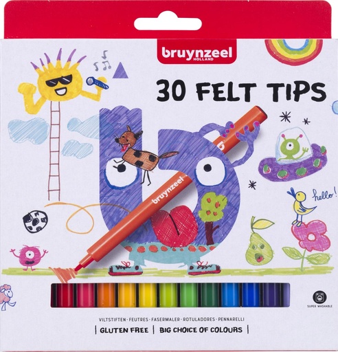 [TIM-6121230] Viltstift Bruynzeel glutenvrij en wasbaar (30)