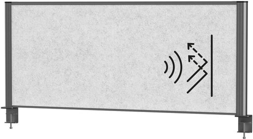 [TIM-9752289] Akoestisch bureauscherm MAULconnecto 120x50cm lichtgrijs frame antraciet