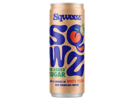 [TIM-SQWP250] Frisdrank SQWZ White Peach BIO blikje 25cl (12)