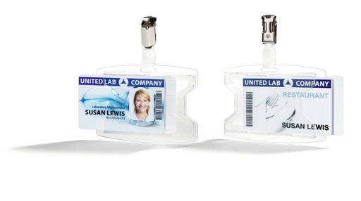 [DUR-896219] Kaarthouder Durable reXycle PP gerecycleerd voor 2 kaarten met klem (25)