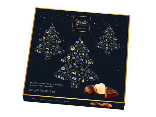 [TIM-89943] Chocolade Hamlet kerstboom doos 200g
