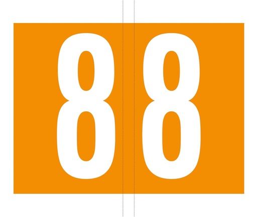 [TIM-6280013] Etiketten voor hangmap Jalema Codetab 8 oranje (500)