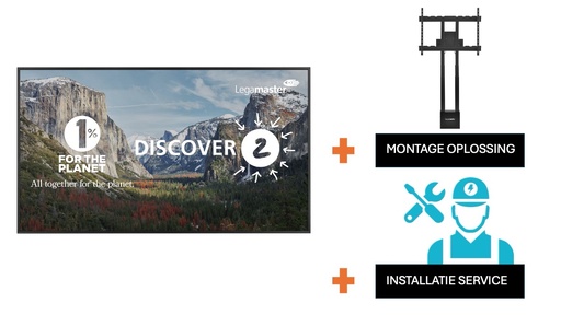 [LM-PACK08DISC] Beeldscherm Legamaster Discover 2 75" + muurkolom in hoogte verstelbaar