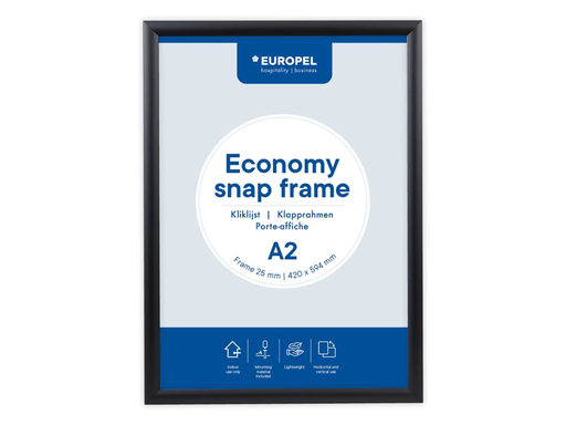 [TIM-355067] Kliklijst Europel Economy A2 lijst 25mm zwart