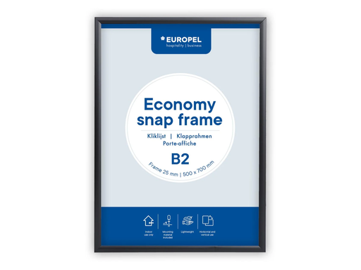 [TIM-355069] Kliklijst Europel Economy B2 500x700mm lijst 25mm zwart