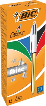 [TIM-964774] Balpen Bic 4 Colours Shine goud