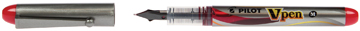 [TIM-0728306] Vulpen Pilot V-Pen Silver wegwerp medium rood