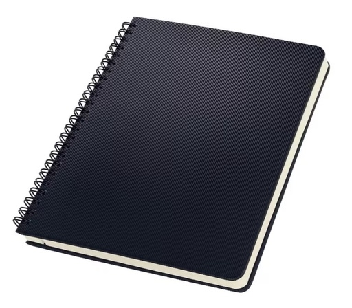 [SIG-CO823] Notitieboek Sigel Conceptum spiraal hardcover A5 gelijnd 160blz zwart 