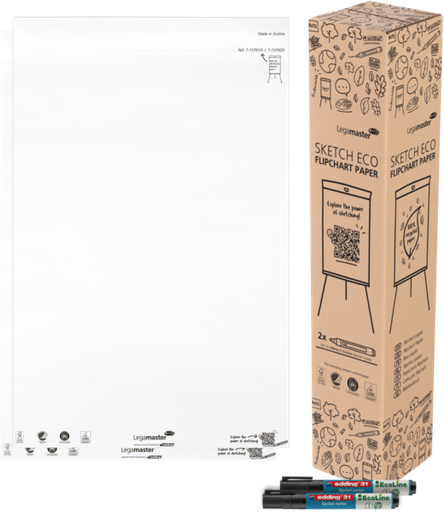 [LM-157620] Papierblok voor flipchart Legamaster Sketch Eco 50vel blanco (2)
