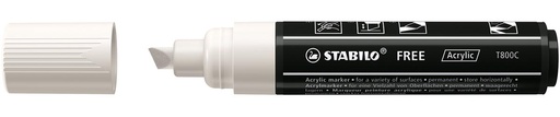 [TIM-693700] Acrylmarker Stabilo Free T800 Seaside schuine punt 4-10mm wit